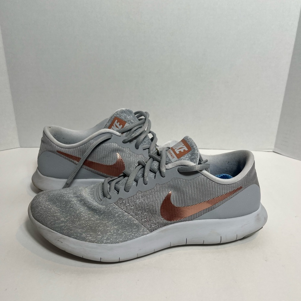Nike Flex Contact  Gray and Copper Sneakers, women’s size 9.5